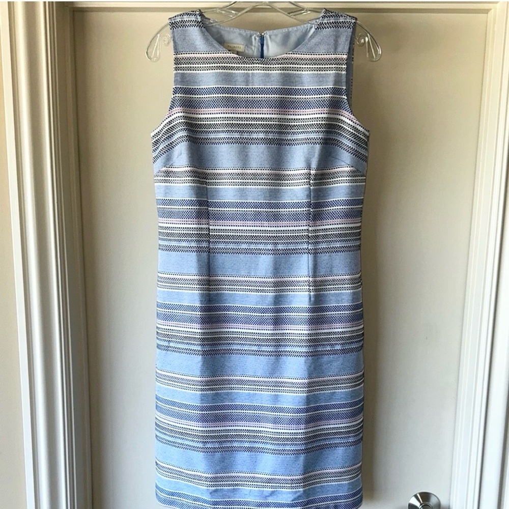 Talbots Blue and White Striped Mini Dress - Picture 4 of 6